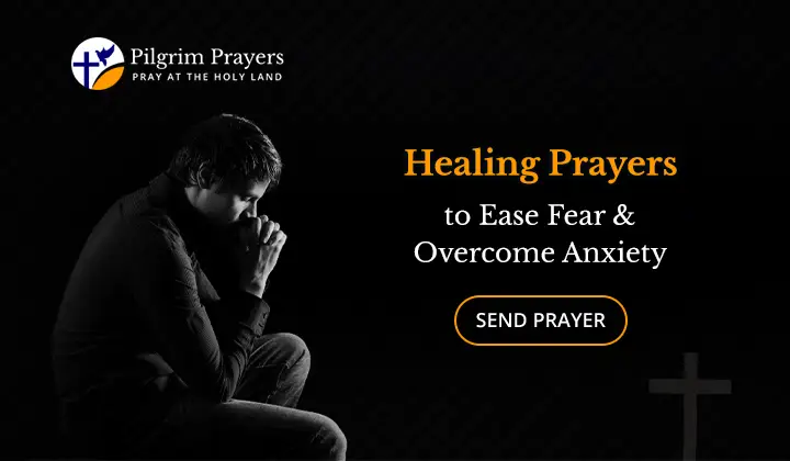 Person praying for healing from fear and anxiety.