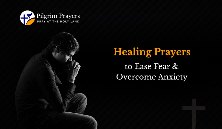 Person praying for healing from fear and anxiety.