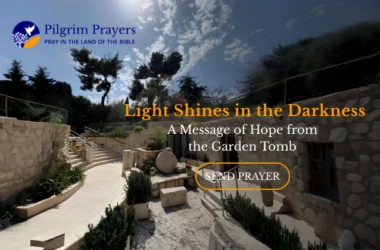 Peaceful view of the Garden Tomb or the garden path