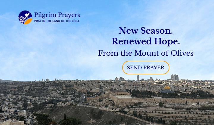 Panoramic view of the Old City of Jerusalem from the Mount of Olives, showing a large cemetery in the foreground and the Dome of the Rock.