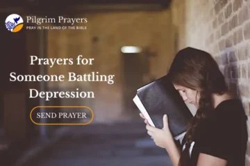person praying for healing from depression, prayer in Jerusalem