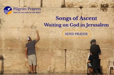 Pilgrims praying at the Western Wall in Jerusalem, Songs of Ascent devotion