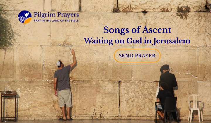 Pilgrims praying at the Western Wall in Jerusalem, Songs of Ascent devotion