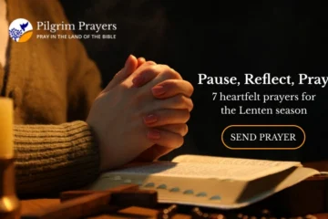 Christian praying with a Bible during Lent, reflecting on prayers for the Lenten season