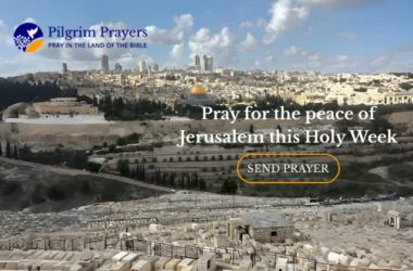 View of Jerusalem from the Mount of Olives at sunrise