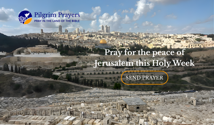 View of Jerusalem from the Mount of Olives at sunrise