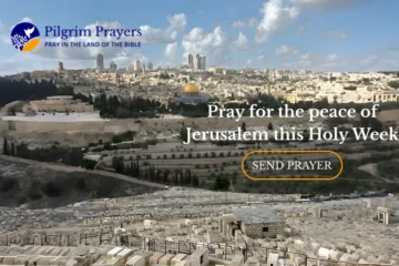 View of Jerusalem from the Mount of Olives at sunrise