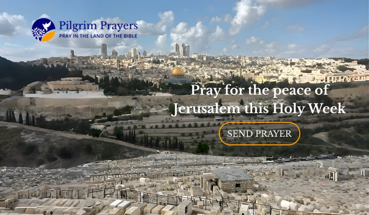 View of Jerusalem from the Mount of Olives at sunrise