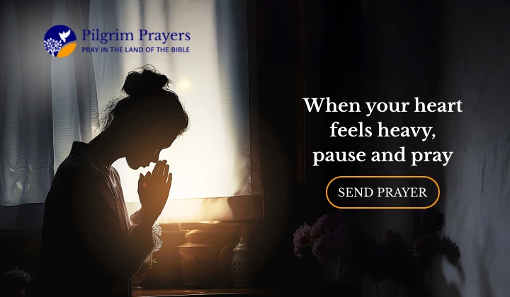 Person in quiet prayer seeking peace during anxiety and emotional stress