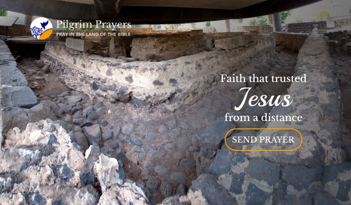 Stone ruins in ancient Capernaum connected to the biblical account of the centurion’s faith and Jesus’ healing in Luke 7