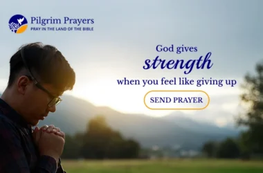 Person praying quietly for strength and hope during a difficult season