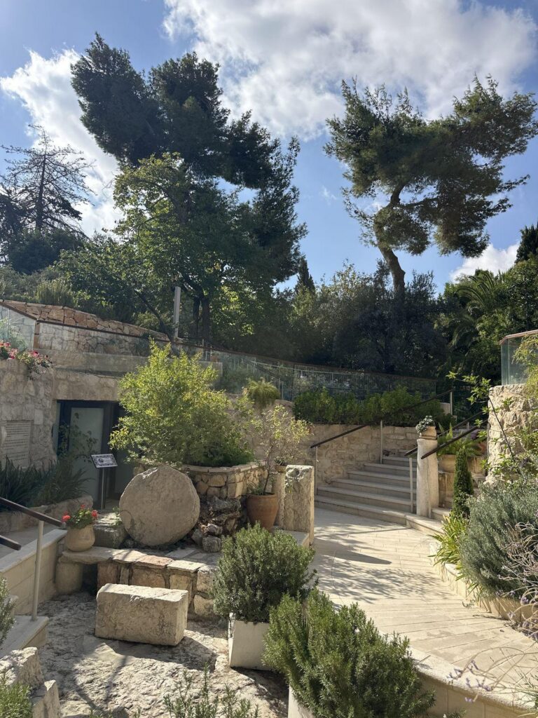 Shaded paths and greenery at the Garden Tomb