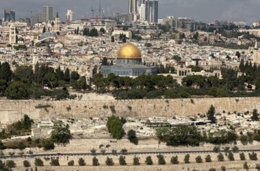 The Old City of Jerusalem seen from the Mount of Olives, September morning