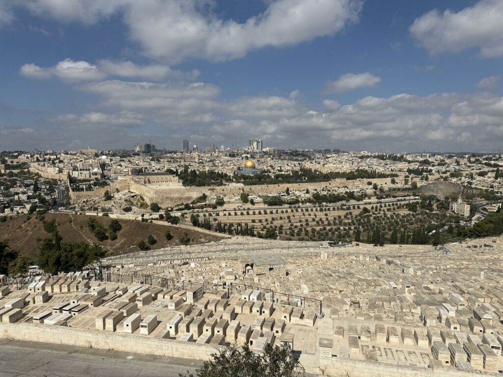 Panoramic view of Jerusalem from the Mount of Olives